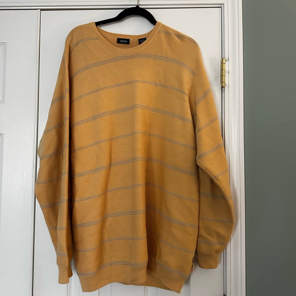 100% COTTON!! Yellow striped sweater